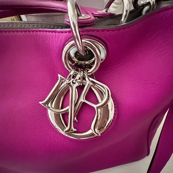 Christian Dior Diorissimo Pink 2 way Shoulder Bag  Silver Hardware - Picture 3 of 16